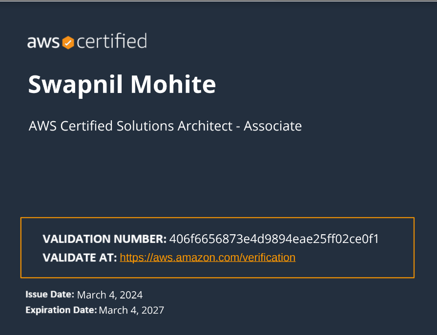 AWS Certified Solutions Architect - Associate